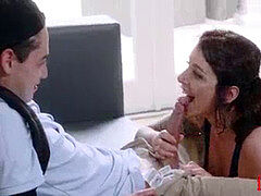 아마추어, 오랄섹스, 흑갈색 머리, 잡힌, 쿠거, 밀프