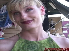 Blonde wifey wants to try some massive black cock!