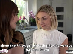 Watch Quinn Wilde, Chloe Temple, and Lily Larimar in uniform dress up like princesses & take a cumshot