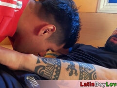 Amateur latin fucks his mate until he begs him to cum