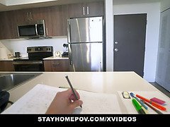 Beautiful Babysitter Kylie Quinn Bounces On Big Dick