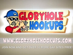 Horny Latin at the Gloryhole