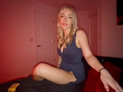 Sultry blonde step sis tricks her step bro into a creamy ride