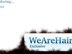 Brunette teen Polina-SOLO rubs her big ass and tits in solo masturbation