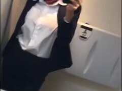 Sofi Ryan In Latina Stewardess Joins The Masturbation Club In The Lavatory