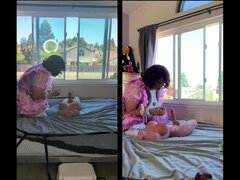 Amatør, Anal, Fangenskap, Dildoen, Onani, Alene, Strømper