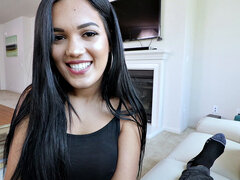 Badeværelse, Pik sutte, Brunette, Kjole, Briller, Trusser, Pov, Nederdel