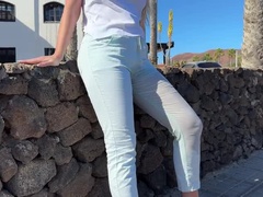 Kompilacja, Fetysz, Dżinsy, Sikanie, Publiczny, Mocno, Mokry, Żona