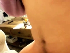 Amatoriale, Bagno, Bella grossa formosa, Bionda, Pompino, Occhiali