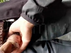 Hunting an old man outdoors