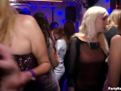 Brunette, Dansende, Pik, Kvinde, Briller, Gruppe, Fest, Swingers