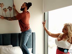 Busty Billie Jean Austin gets her pussy and big tits ravished by James Angel's BBC