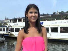 Drahomira nude in public in Prague - lady dee