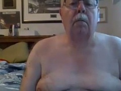Grandpa show on webcam