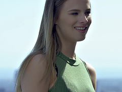 Babe with medium breasts in lingerie fucked by photographer after shooting