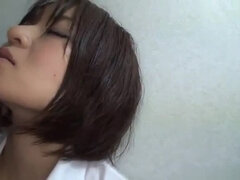 Godlike brunette Chinese huzzy got facialazed