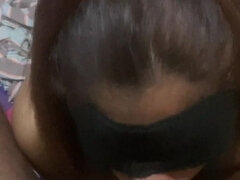 Homemade Hotwife Deep Gaggin and Hairpulling Blowjob and Lick Balls