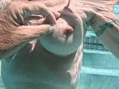 Over/underwater Pool Shots and a Long, Slow-mo Outdoor Shower
