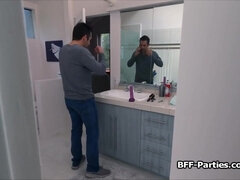 Fucking three sexy pranking trespassers