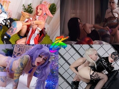 Anál, Blondína, Pár, Dildo, Lesbické, Masturbácia, Kozičky