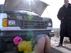 Stiefel, Auto, Milf, Mutti, Im freien, Rock, Scherzbold, Uniform