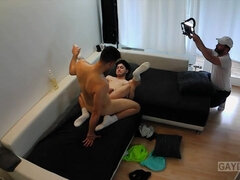 Arabisch, Sperma shot, Europees, Homo, Harig, Zoenen, Realiteit