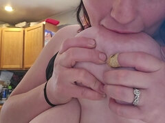 Bella grossa formosa, Fatto in casa, Tette naturali, Capezzoli, Solo, Tette