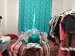 Látex, Empregada, Masturbação, Hermafrodita andrógina, Solo chão, Chupar, Brinquedos, Vibrador