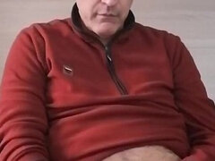 아마추어, 큰 음경, 아빠, 유럽인, 머리카락이 많은, 핸드잡, 나이든, 혼자