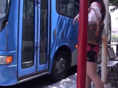 Azijci, Avtobus, Kolidž, Zunanji izliv, Dekle drka tiča, Hd, Muco, Joške