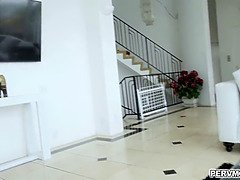 Busty hot momma Krissy Lynn gave her handsome stepson a nice titty fuck and even swallowed his hot cum.