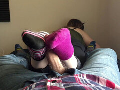 Zunanji izliv, Stopala, Footjob, Nogavice