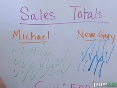 엉덩이, 큰 엉덩이, 큰 가슴, 십팔년, 흑갈색 머리, 음경, 사무실, 잡년