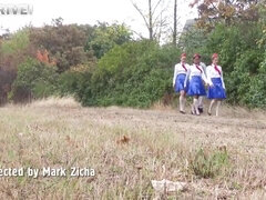 Pissing Pioneer Girls - Silvia Dellai, Nicole Vice And Isabella Chrystin