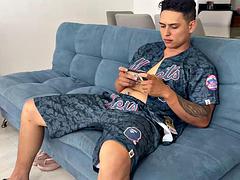 I seduce and savor my roommates big cock while he plays on his phone