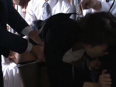 Office Lady Is Getting Fondled And Screwed On The Bus