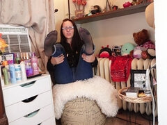 Amateur, Brunette brune, Européenne, Fétiche des pieds, Jeans, Mère que j'aimerais baiser, Collant, Solo