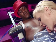 Grote lul, Zwart, Blond, Interraciaal