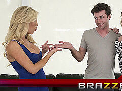 BRAZZERS - trampy reporters Erica Fontes & Lizz Tayler share giant manhood