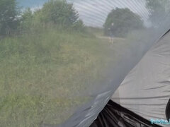 Gros seins, Sucer une bite, Plantureuse, Queue, Hard, De plein air, Pov, Public