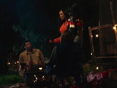 August Skye's Wild Threesome Passion Explodes with Black Heat