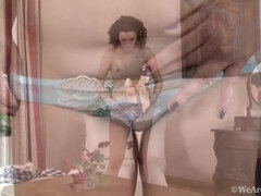 Røv, Brunette, Behåret, Lingerie