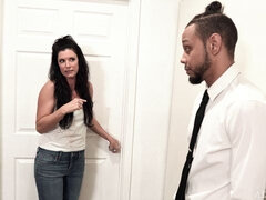 흑인, 흑갈색 머리, 도기스타일, 더블 삽입, 다른 인종간의, 청소년, 쓰리섬, 젖가슴