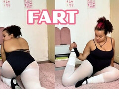 Leie, Wohlbeleibte schöne frauen, Schwarz, Pummelig, Furzen, Latina, Strumpfhose, Solo