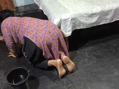 Desi Aunty Gets Dirty While Cleaning - Step Nephew Fucks Her Hard