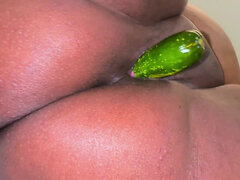 I Started Masturbat After Watching My Hot Chubby Stepmom Fucks Her Pussy with a Cucumber in Hotel