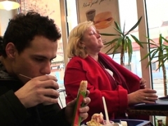 Blond, Kukk suging, Tjekkisk, Europeisk, Bestemor, Hd