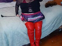 Nurse Vicki in Red Thigh High Boots Photos Turned to Video