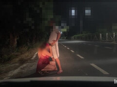 Mamada, Coche, Pareja, Alemán, Al aire libre