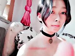 Asiatica, Cinese, Masturbazione, Studente, Ragazza